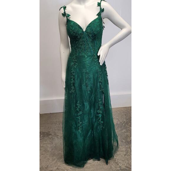 Evergreen Formal Gown Prom Dress Wedding Party Bridesmaid MOTB - Picture 6 of 14
